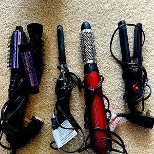 Curling irons, straightener and hot air, curling brushs.